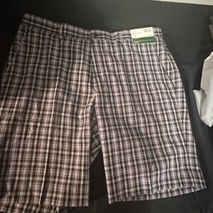 Louis Raphael Men's Plaid Shorts - Black, White, and Gray
